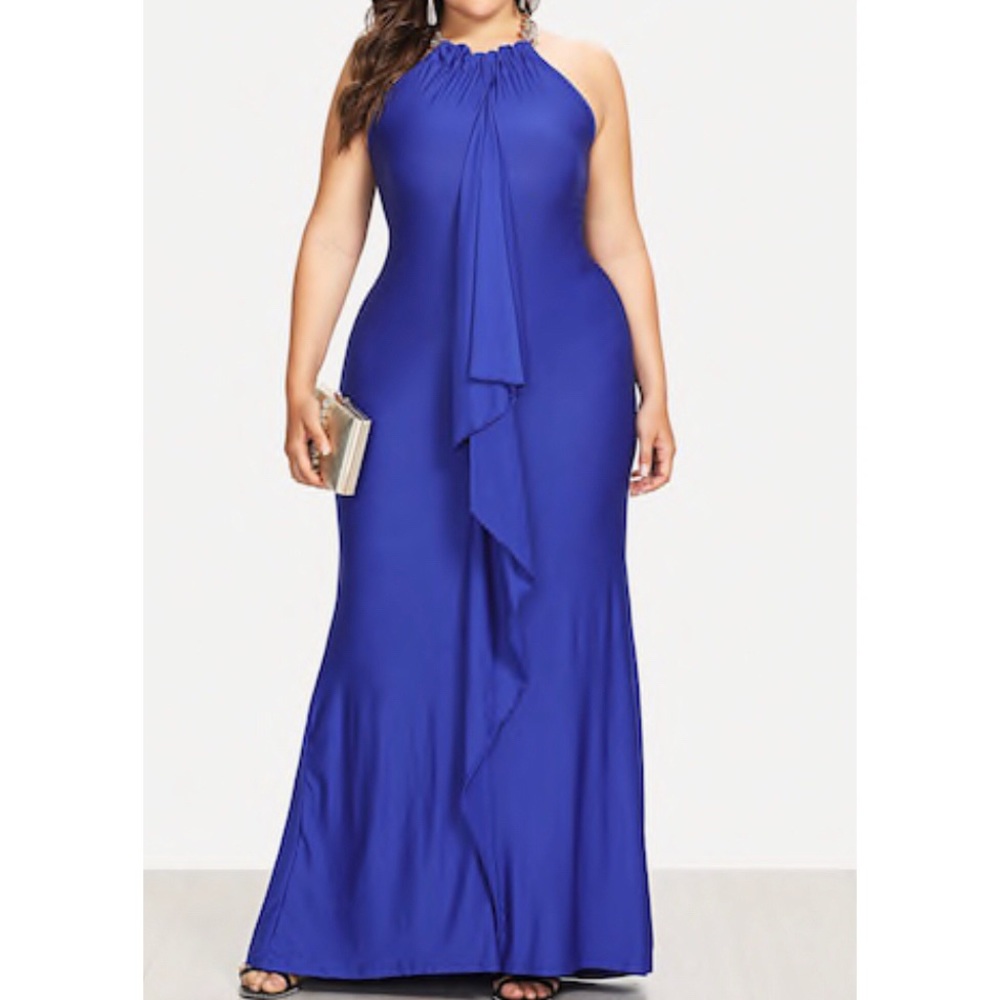 Glamorous Chain Link Halter Dress Plus Size